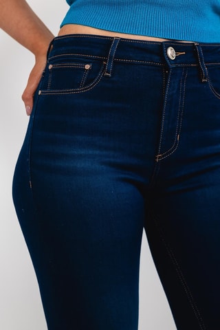 Jean skinny taille haute - Bleu marine