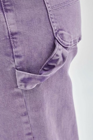 Jean cargo taille haute - Violet