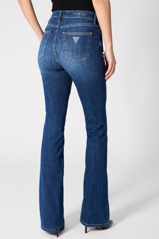 Jean flare taille haute - Bleu marine