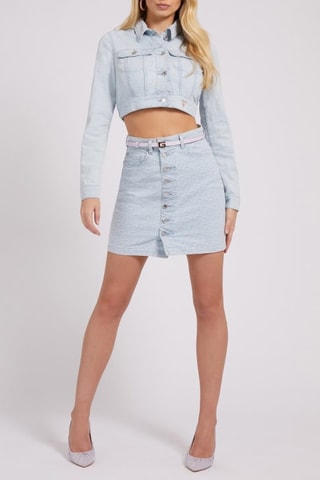 Veste courte en jean - Bleu clair
