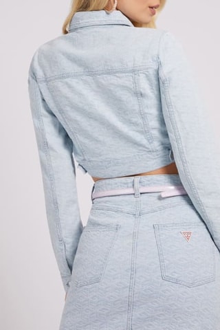 Veste courte en jean - Bleu clair