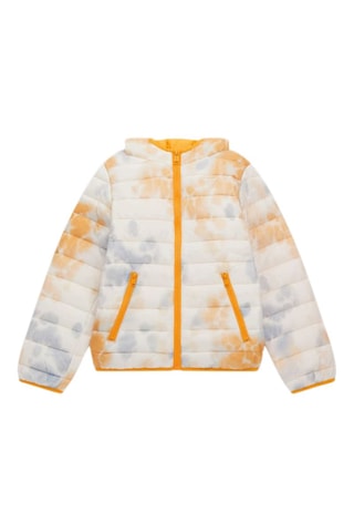 Veste à capuche - Orange et blanc