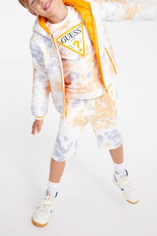 Veste à capuche - Orange et blanc