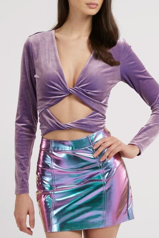 Top en velours - Violet