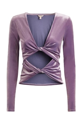Top en velours - Violet