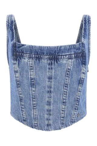 Crop top en jean Jil - Bleu marine