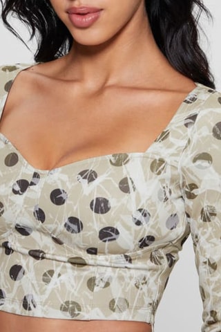 Crop top - Gris clair et noir
