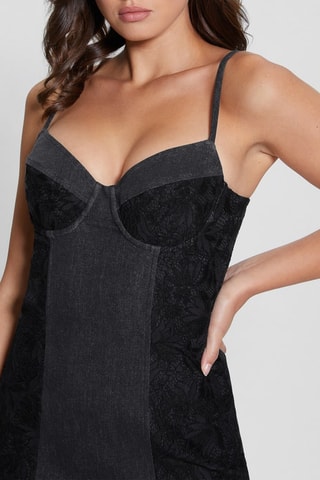 Robe droite en jean - Noir