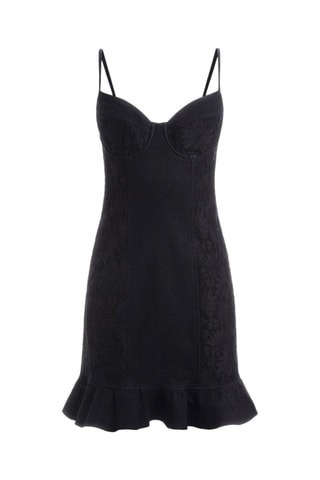 Robe droite en jean - Noir