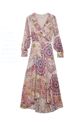 Robe midi - Rose clair et fuchsia