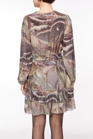 Robe patineuse en soie - Marron