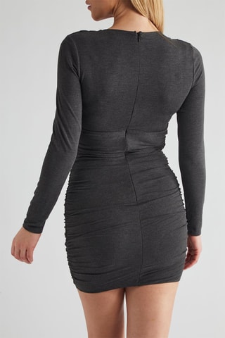 Robe drapée - Anthracite