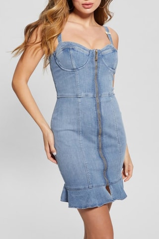 Robe chemise en jean - Bleu marine