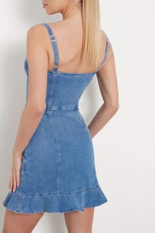 Robe chemise en jean - Bleu marine
