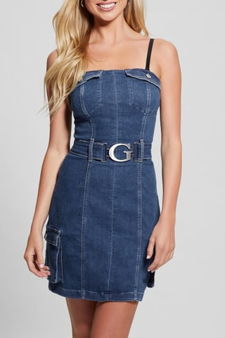 Robe fourreau en jean - Bleu