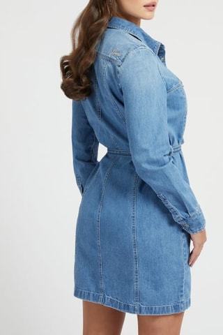 Robe droite en jean - Bleu