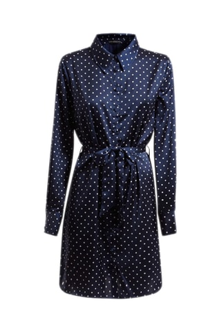 Robe chemise - Bleu marine et blanc