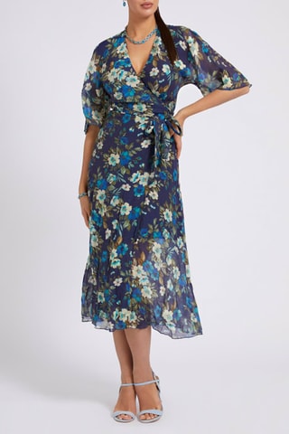 Robe portefeuille - Bleu
