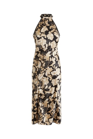 Robe midi - Noir et écru