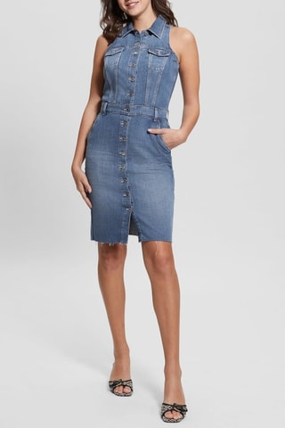 Robe chemise en jean - Bleu clair