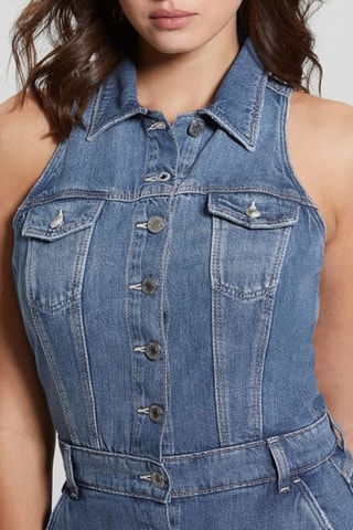 Robe chemise en jean - Bleu clair