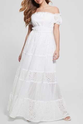 Robe longue en broderie anglaise - Blanc