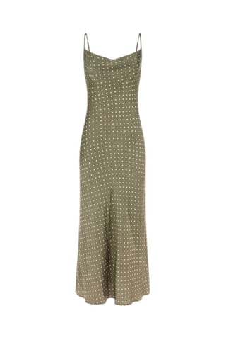 Robe longue - Kaki et blanc