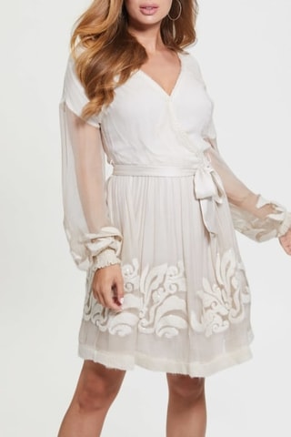 Robe patineuse en soie - Blanc