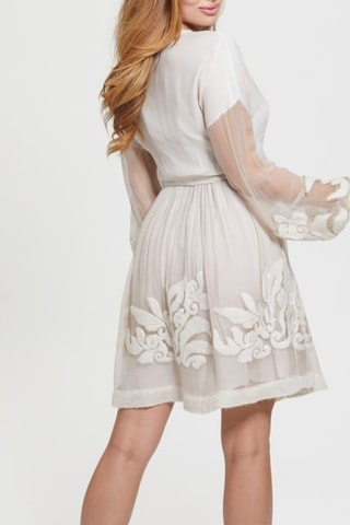 Robe patineuse en soie - Blanc