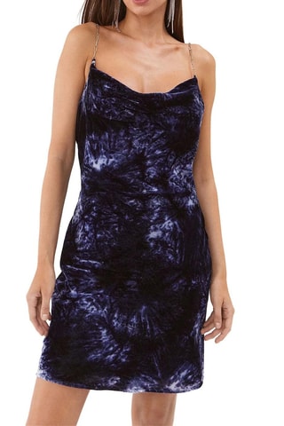 Robe droite tie and dye - Bleu nuit