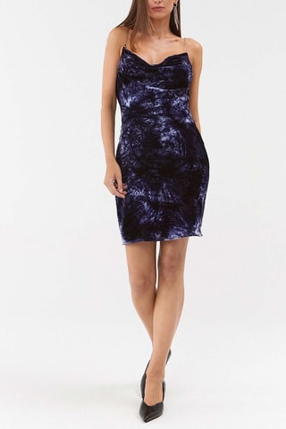 Robe droite tie and dye - Bleu nuit