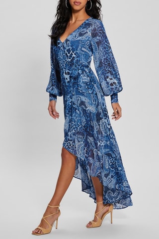 Robe portefeuille - Bleu