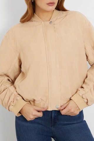 Bomber en lin - Beige
