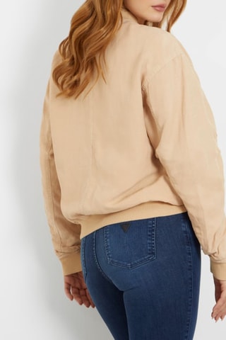 Bomber en lin - Beige