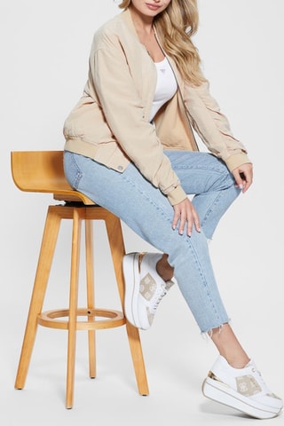 Bomber en lin - Beige