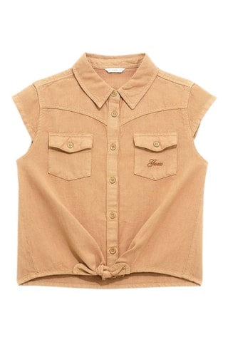 Chemisier regular en lin - Beige