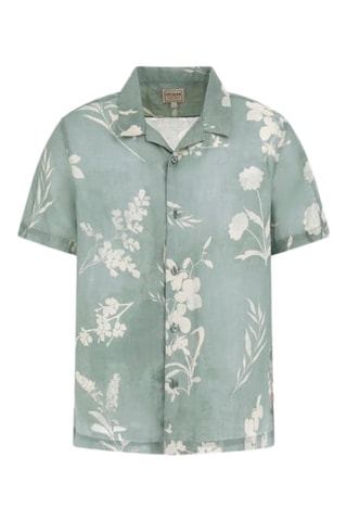 Chemise slim en lin Island - Vert d’eau