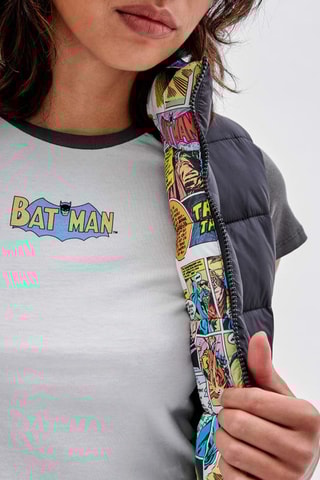 Doudoune réversible sans manches Batman La Ligue des Justiciers DC Comics - Noir