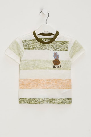 T-shirt - Blanc et kaki