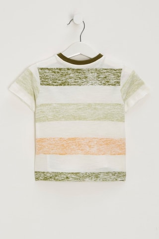 T-shirt - Blanc et kaki