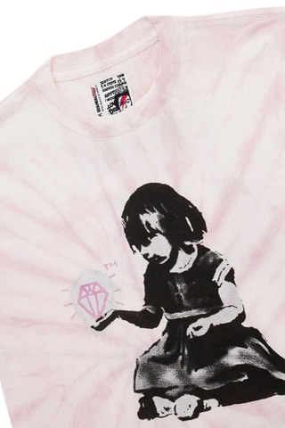 T-shirt Tie and dye - Rose et blanc
