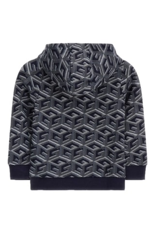 Sweat à capuche en coton biologique - Noir et blanc