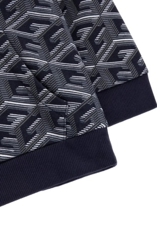 Sweat à capuche en coton biologique - Noir et blanc