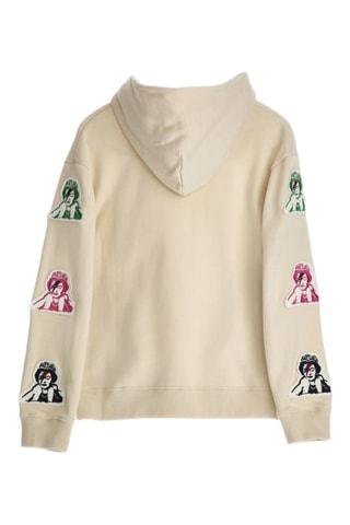 Sweat à capuche Reine Elisabeth II - Beige