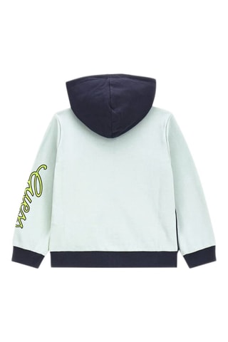 Sweat à capuche - Bleu et jaune