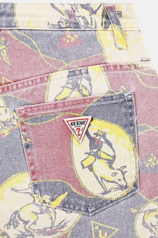 Short en jean - Gris et rose foncé