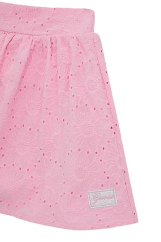 Jupe en broderie anglaise - Rose