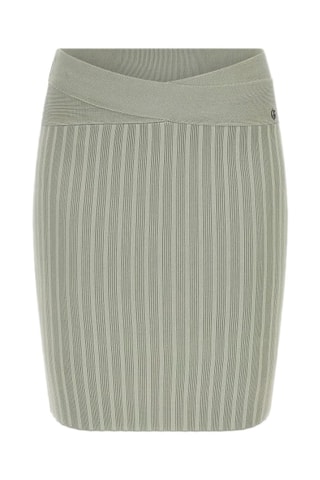 Jupe droite taille haute - Gris