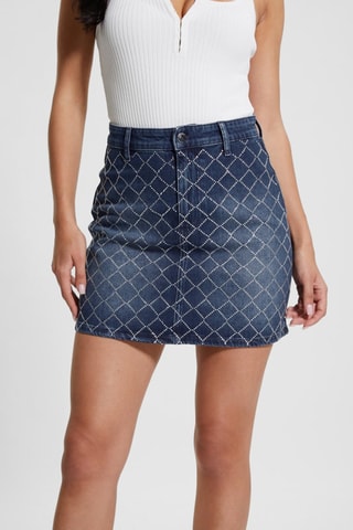 Jupe regular en jean - Bleu marine