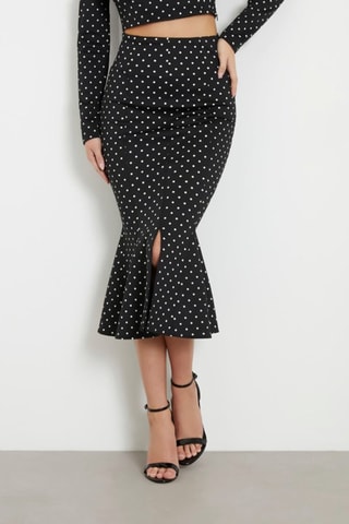 Jupe plissée taille haute - Noir
